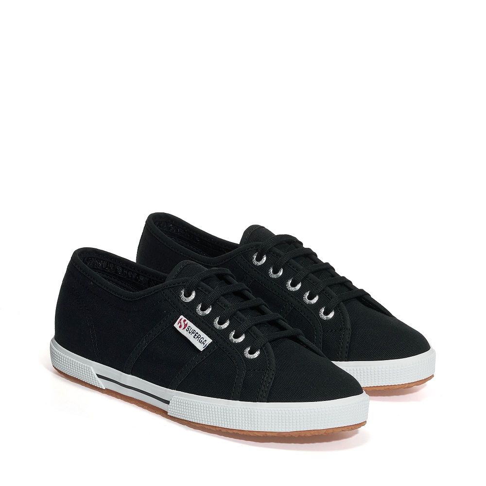 Superga 2950 Cotu Black Low Top Sneakers - Men's Sneakers USA | US2859634